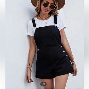 Black shorts overalls